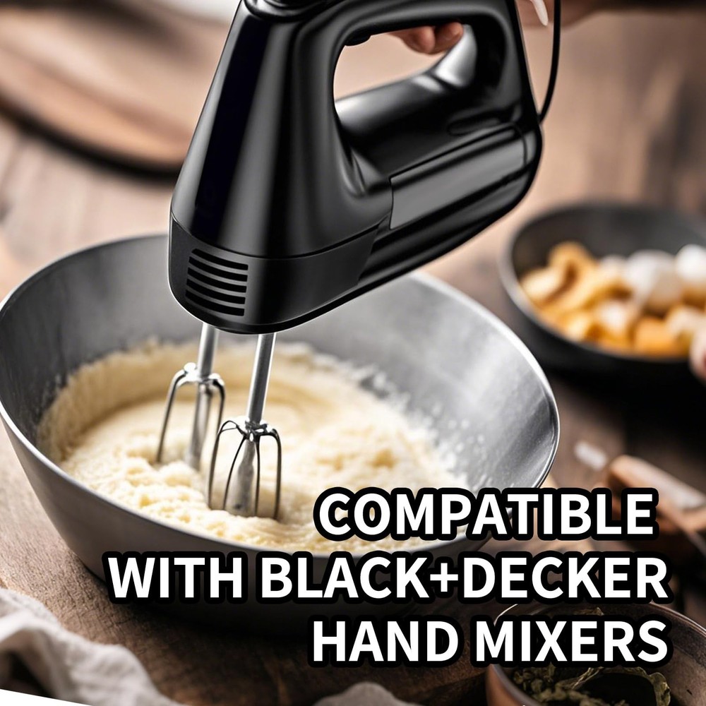 2 Pack Hand Mixer Attachments Beaters Compatible with BLACK and DECKER Electr...