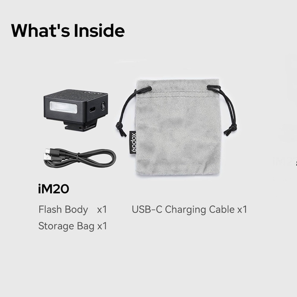 US Godox iM20 Mini Universal Set-top Camera Flash Light Speedlite with Diffuser