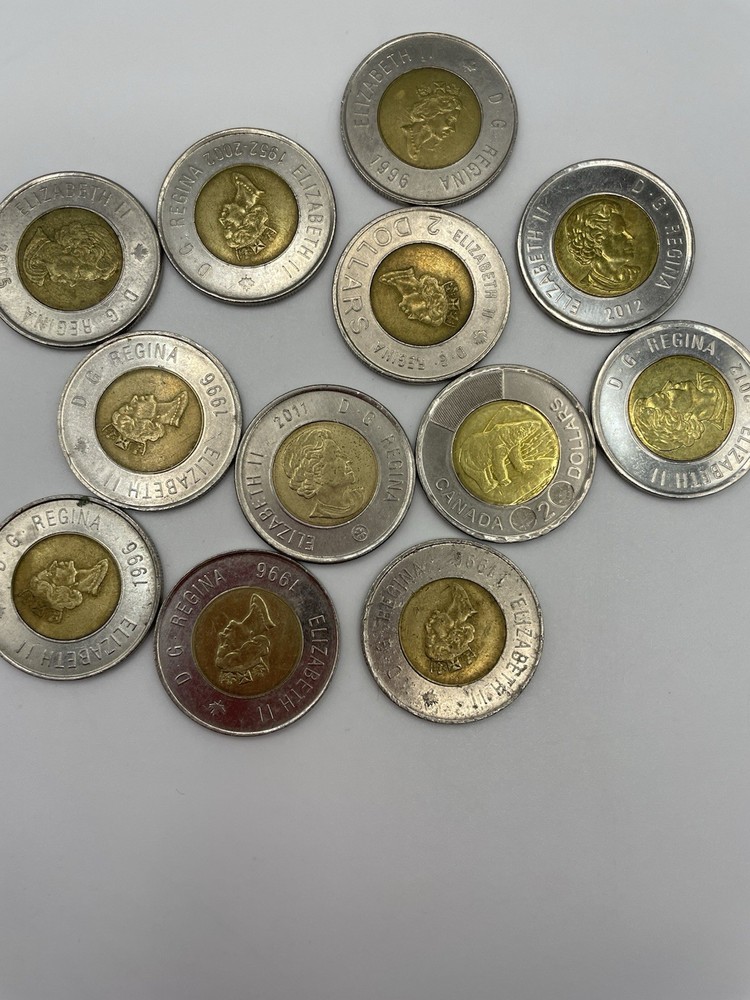 12 Canadian Two Dollar Circulated Coins