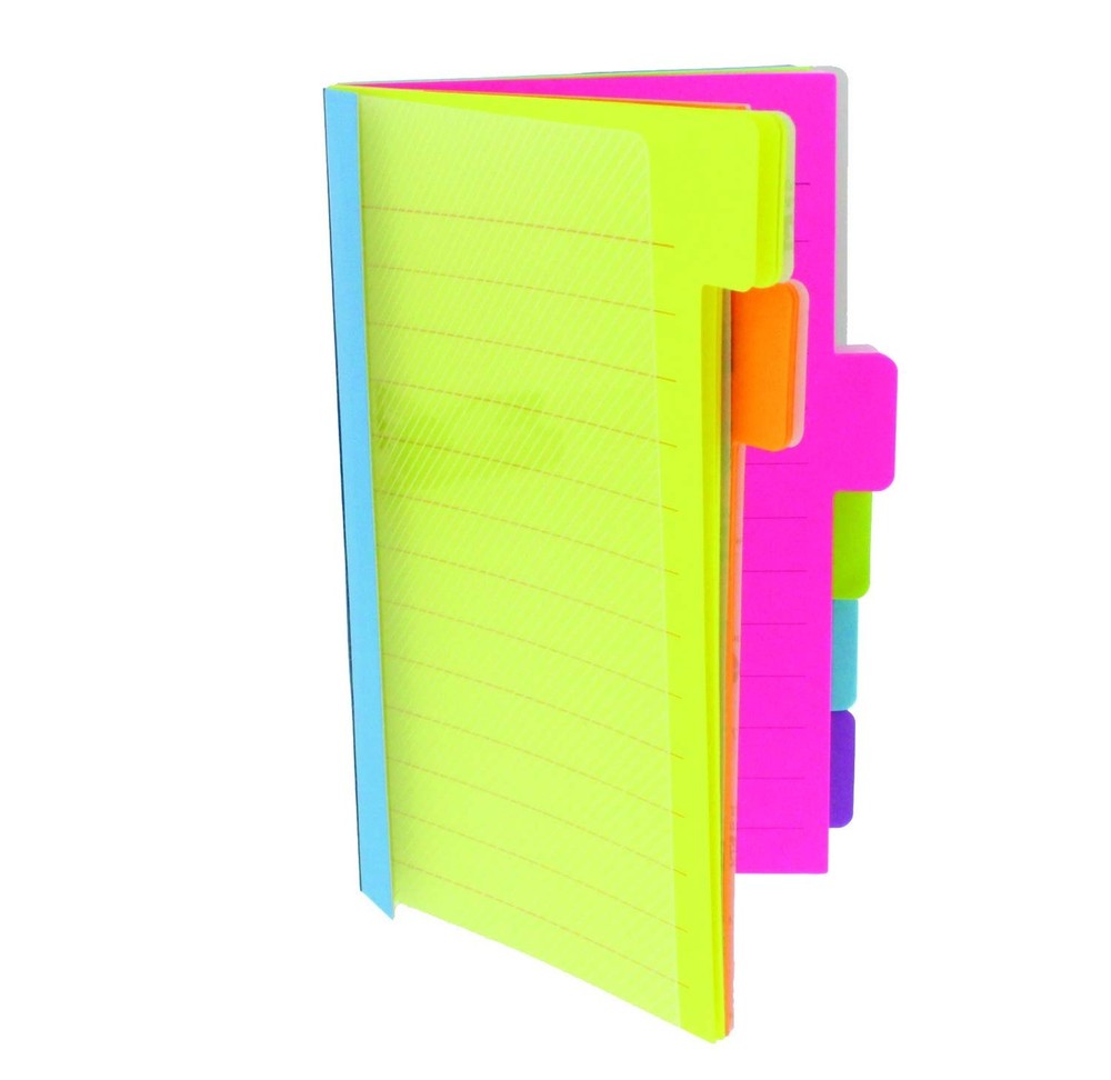 Redi-Tag Divider Sticky Notes, Tabbed Self-Stick Lined Notepads, 720 Ruled No...