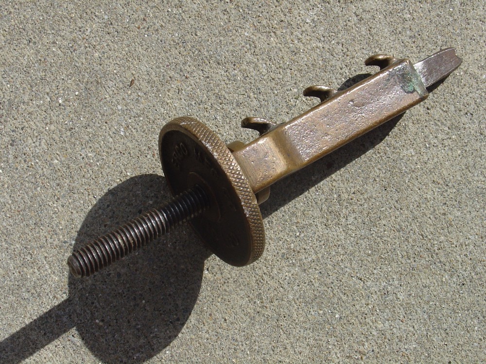 Vintage Brass Erco Chicago IL Wire Spreader Tool