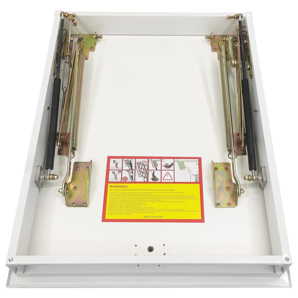 Attic Ceiling Ladder 10 ft Ceiling Mounted Folding Stairs Pull Down Ladder Black