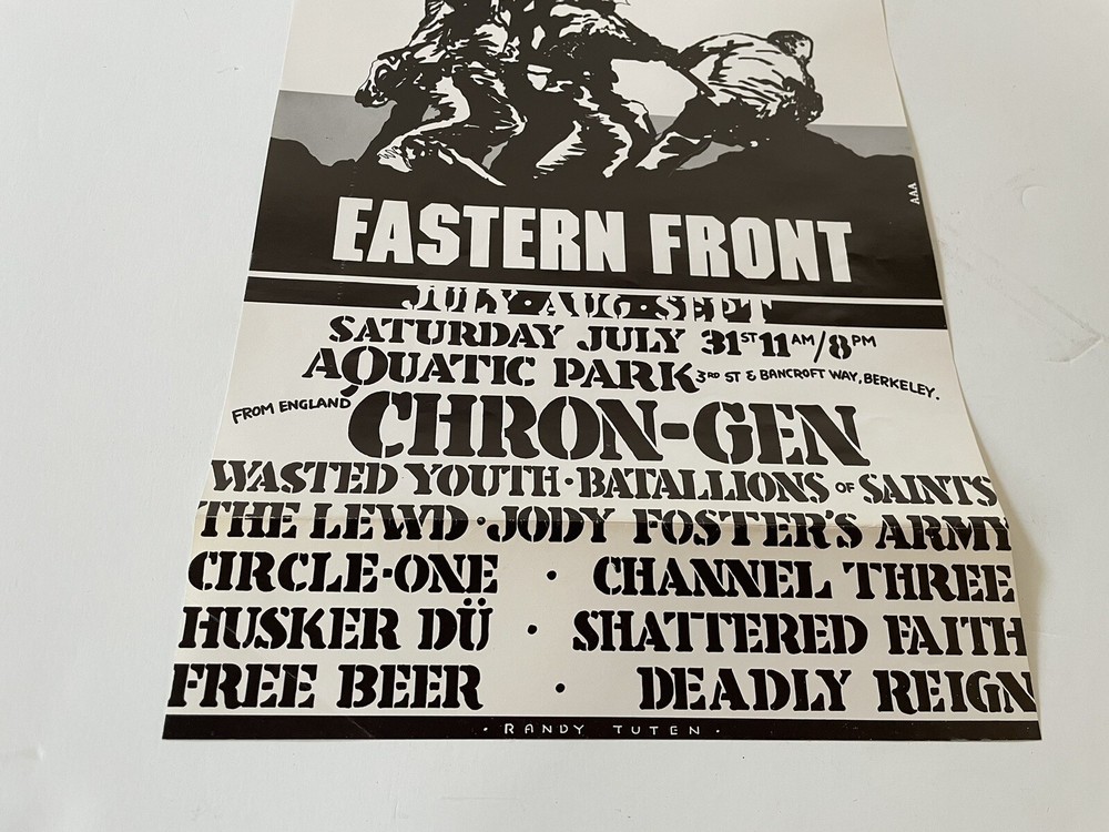 Original Eastern Front Punk Poster 1982 , 16”x9.5”
