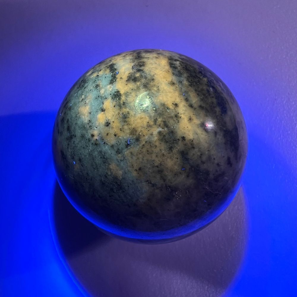 Lapis Lazuli Meditation Sphere UV Reactive