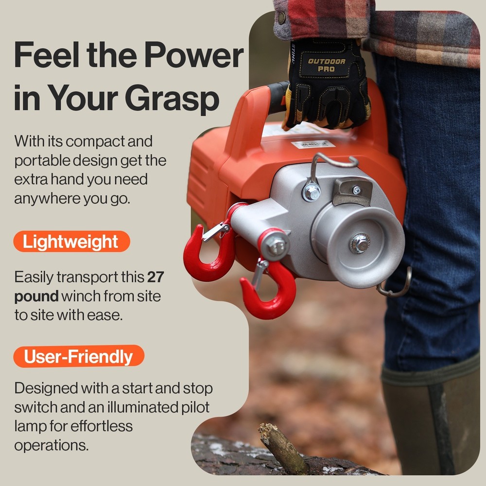 SuperHandy Electric Portable Capstan Winch