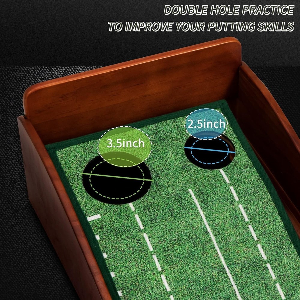 Portable Golf Putting Mat with Automatic Ball Return - Gift for Enthusiasts