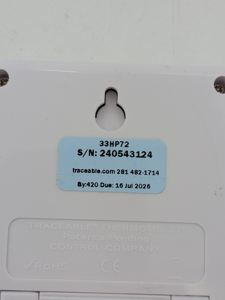 Control Co Traceable Memory-Loc 2 Channel Datalogging Thermometer - 6441 33HP72