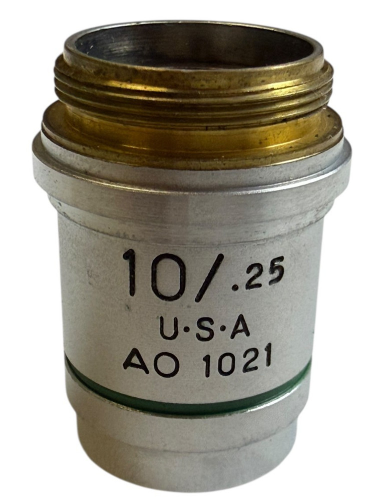 Microscope Objective AO PLAN ACHRO 10/.25 infinity Cat. 1021 USA