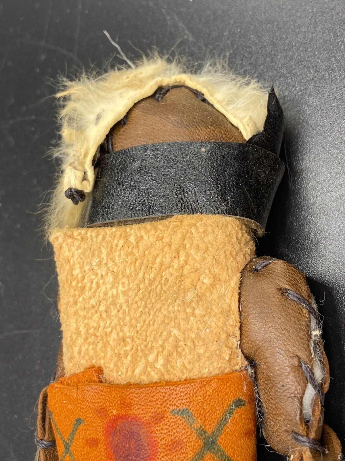 Antique Native American Kachina Doll hand painted w/ animal hair