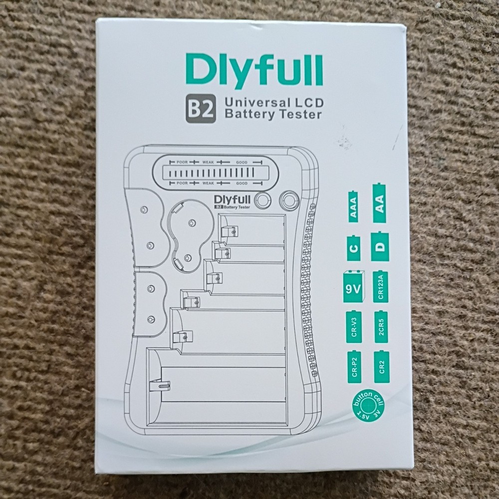 Battery Tester Dlyfull LCD Display Universal Battery Checker for AA AAA C D etc.