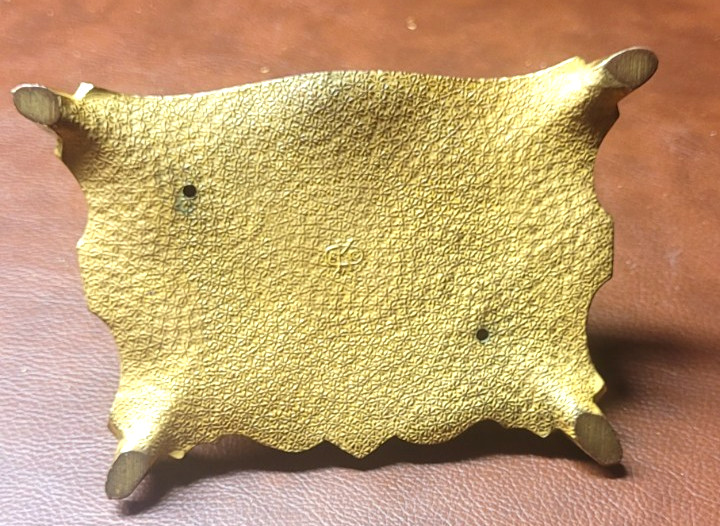 Vintage Brass S K Co. Art Nouveau Inkwell, Roller Blotter,pens - Ornate Etching