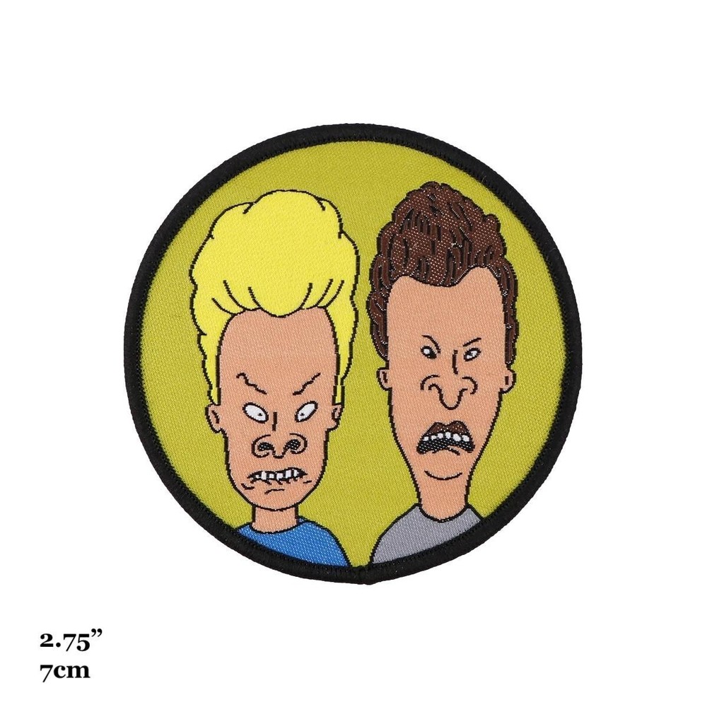 Beavis and Butt-Head Cartoon Characters Round Logo Embroidered Iron On Patch