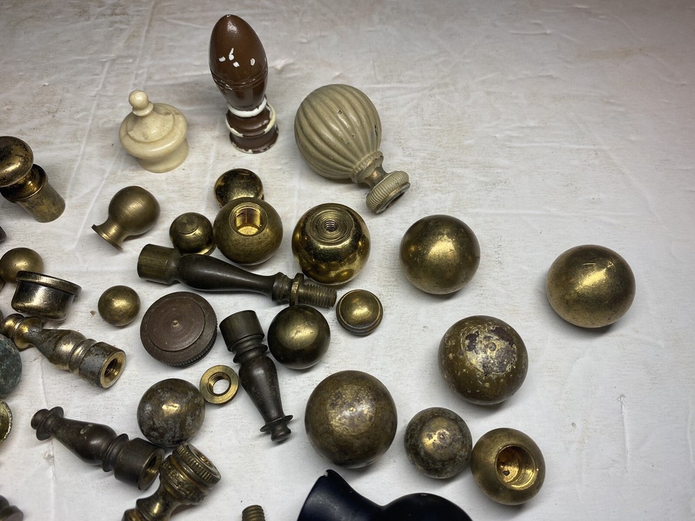 Vintage 56 Piece Lot Finials Pulls Hardware