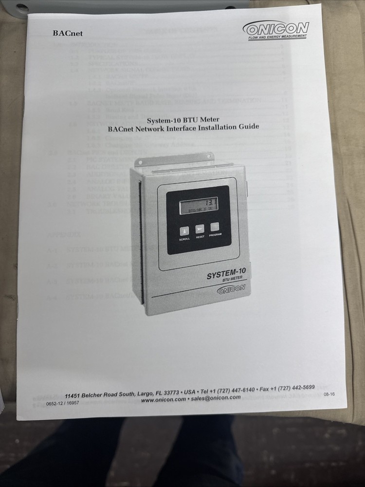 ONICON SYSTEM-10 BTU Meter Reader Controller