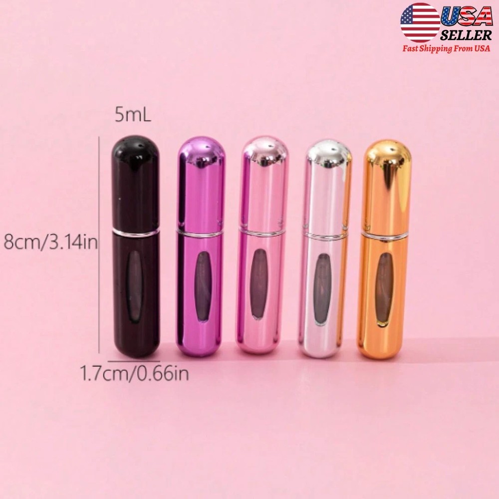 Perfume Atomizer Bottle Travel Portable Mini Refillable Scent Pump Spray 5ML/1pc