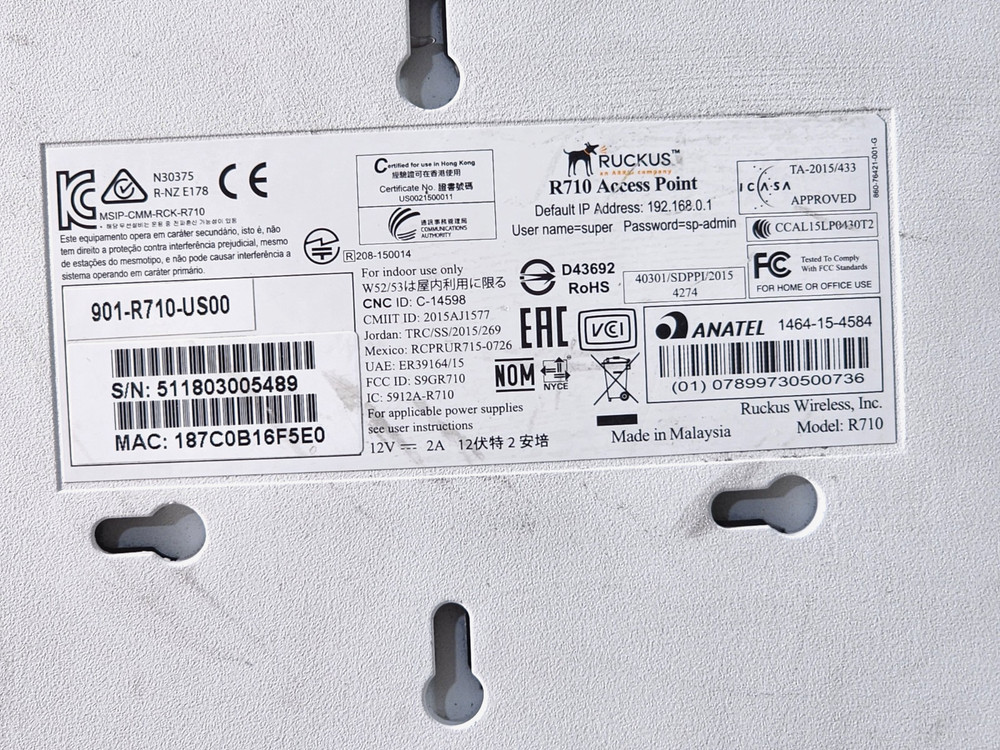 Ruckus Wireless ZoneFlex R710 Access Point