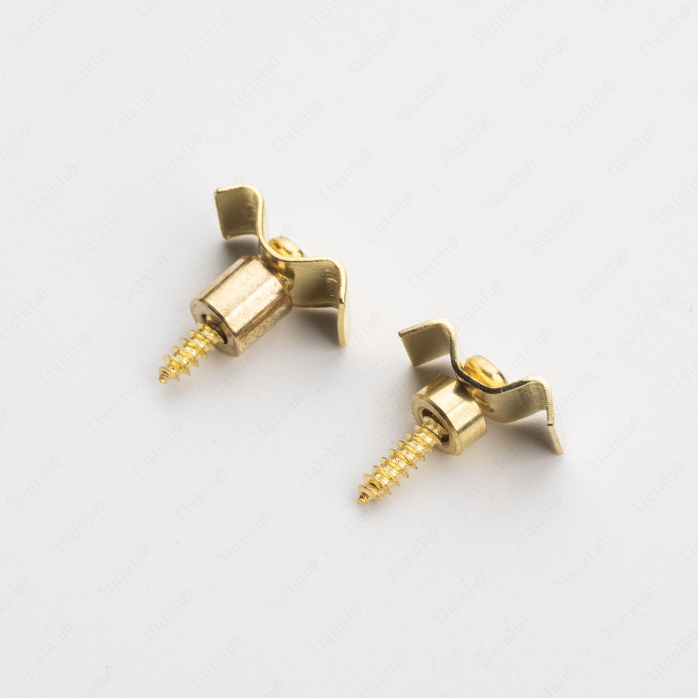 2 Pcs Guitar String Trees String Retainer Guides for Strat Tele Guitar Gold