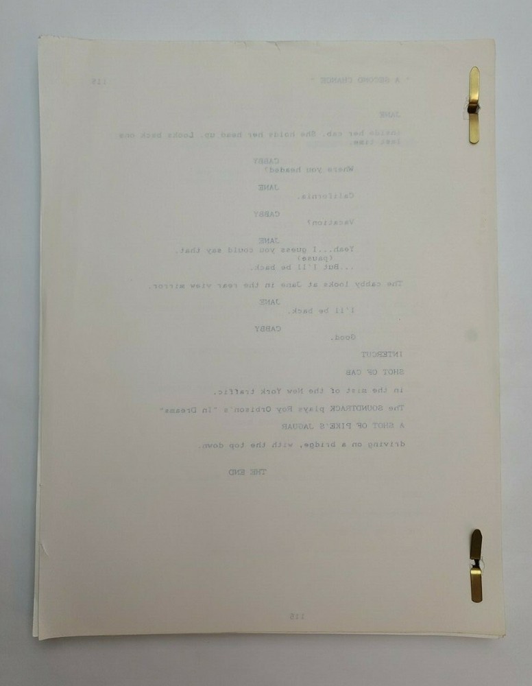 A SECOND CHANCE / Reggie Bruce 1990 Unproduced Movie Script Screenplay