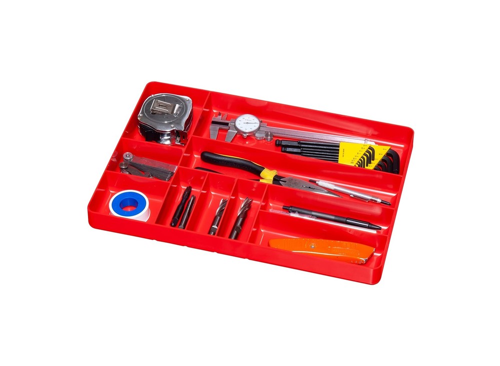 Ernst Manufacturing Tool Garage Organizer Tray, Orange, 10-Compartments