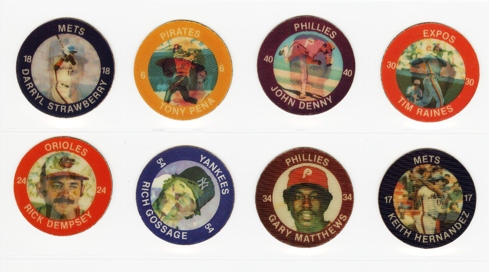 1984 7-11 Action Coins NM/MT Complete Set of 72 West (24) Central (24) East (24)