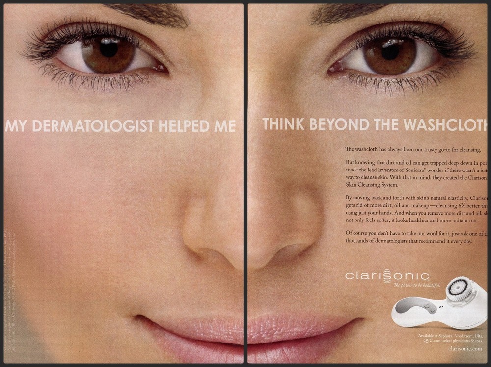 ClariSonic magazine AD #07 OOP 2012 PRETTY FACE CLOSE-UP