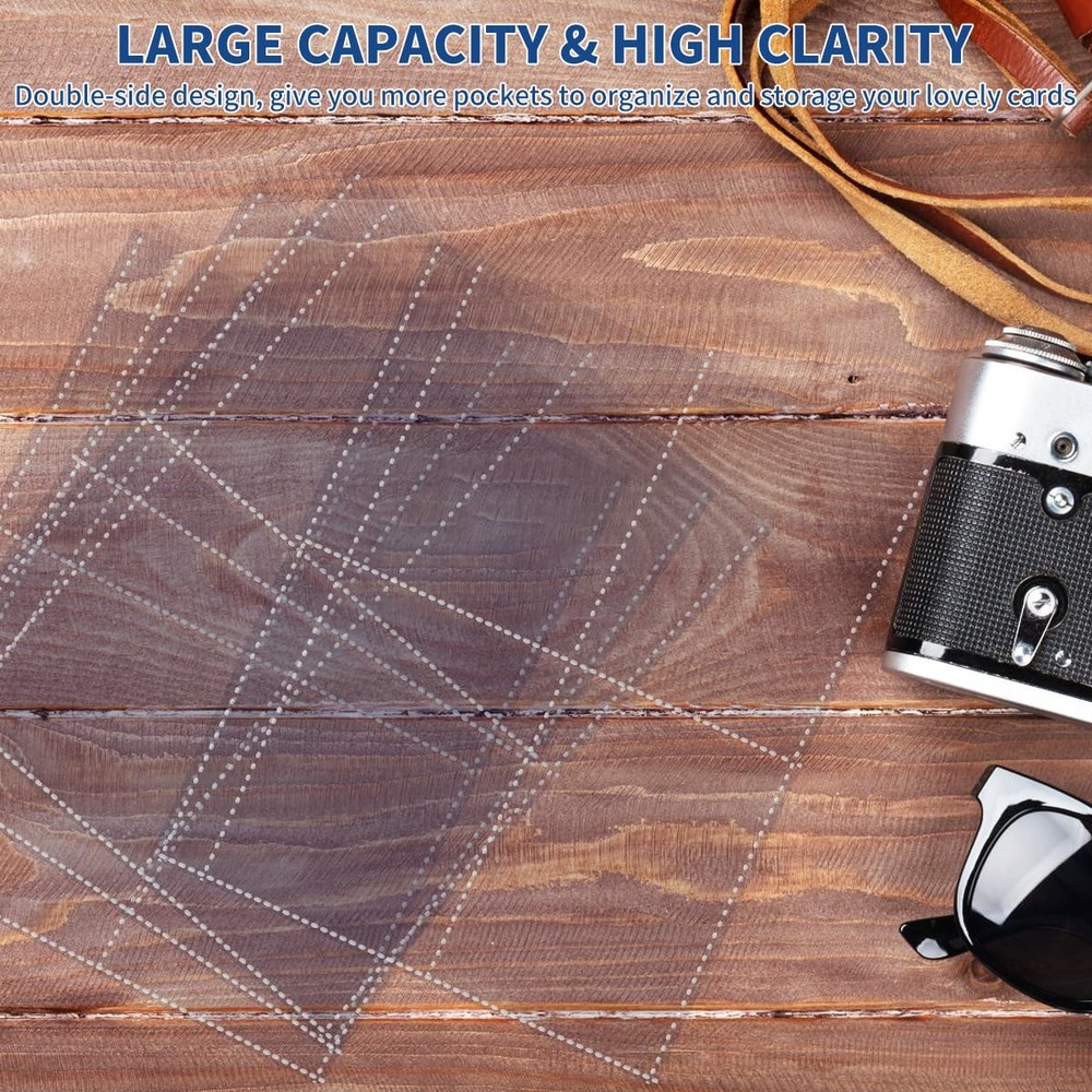 320 Pockets 6 Ring A5 Binder Inserts, JIQEZNL 40 Sheets | Clear, Clear