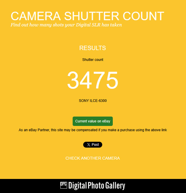 Sony a6300 Mirrorless Camera - Used (3475 shutter count) Needs sensor cleaned
