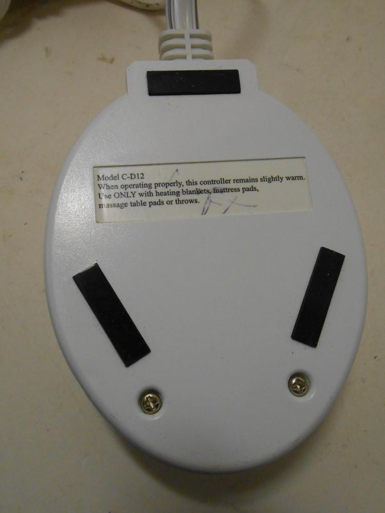 Safe and Warm Technology Electric Blanket Controller Model C-D12 120-18VD12