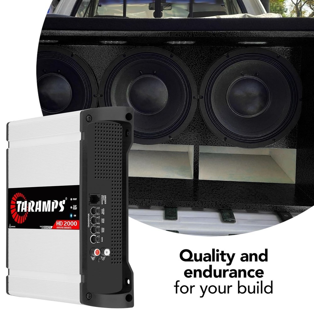 Taramps HD 2000 2 OHMS Class D Full Range Amplifier 1 Channel 2000 Watts RMS