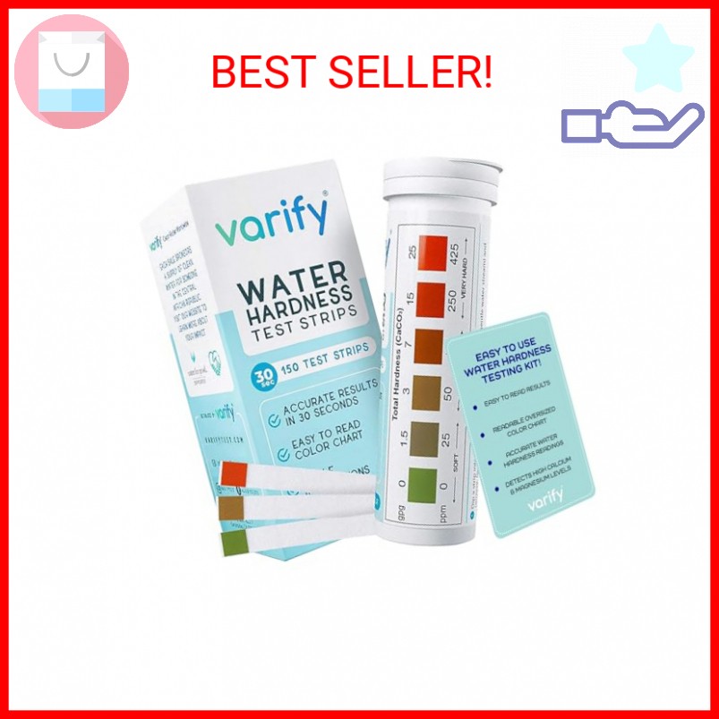 Varify Water Hardness Test Kit - Water Testing Kit for Home, Drinking, Well, Spa