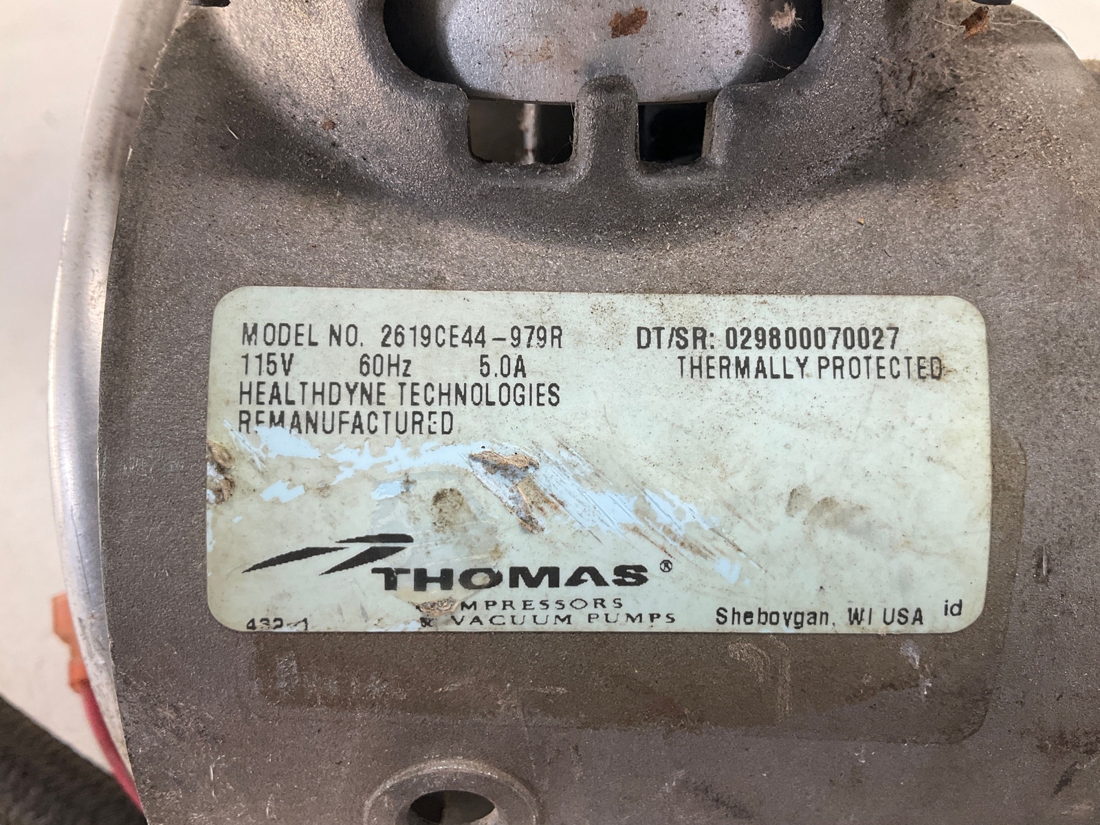Thomas Compressor Pump Model 2619CE44-979R