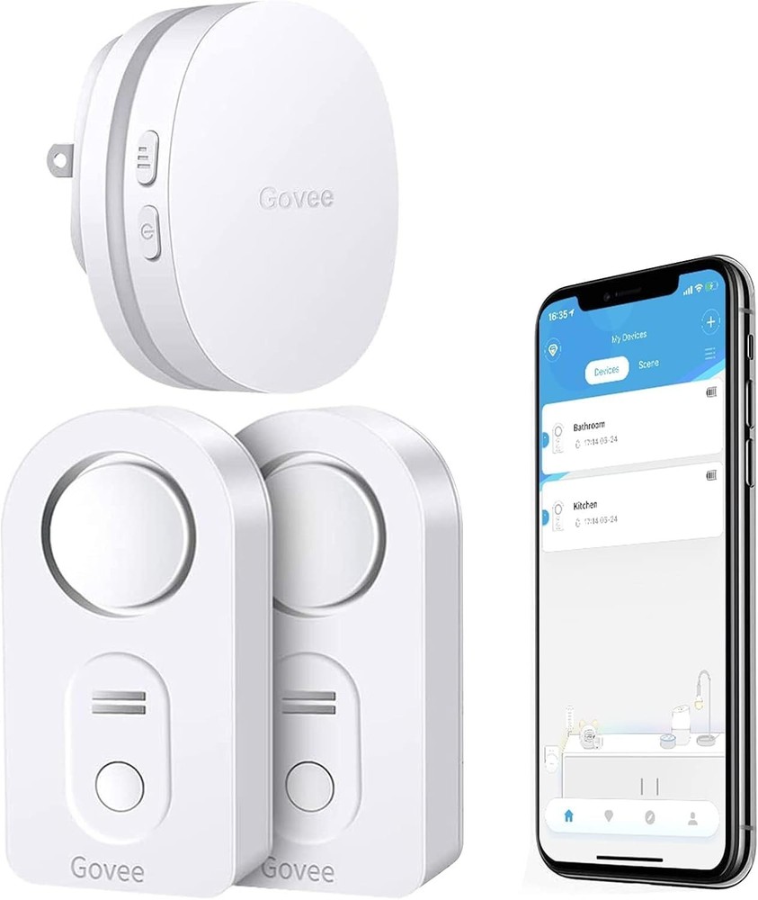 Smart WiFi Water Sensor Set: 100dB Alerts, Real-Time Notifications & App Control