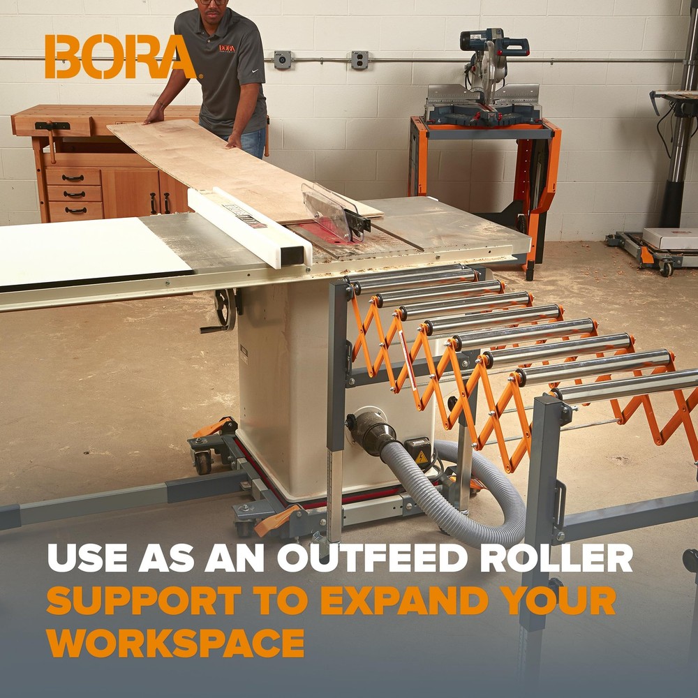 Bora Adjustable Conveyor Rollers Stand Expandable 14 to 50 Inch