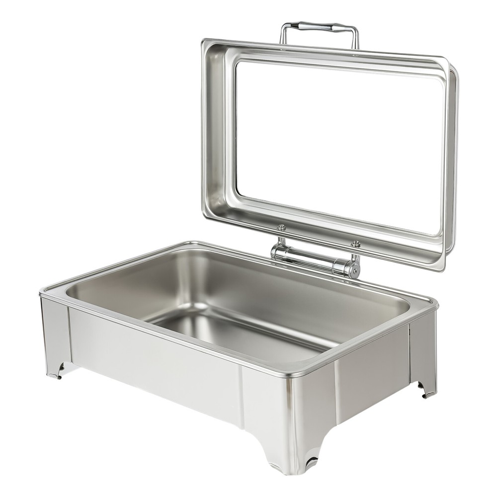 9L Electric Heating Chafing Dish Server Buffet Stove Square Double Compartment