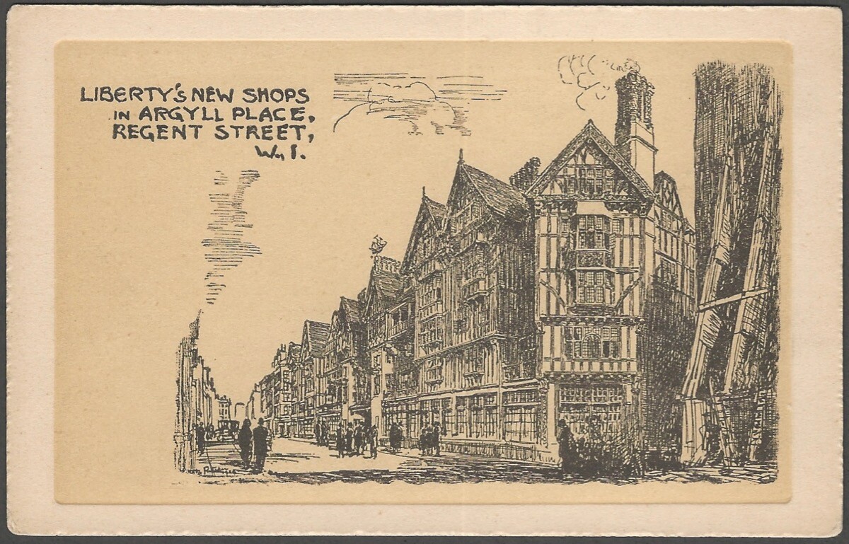 Liberty & Co. London Original Vintage English Advertising Trade Postcard