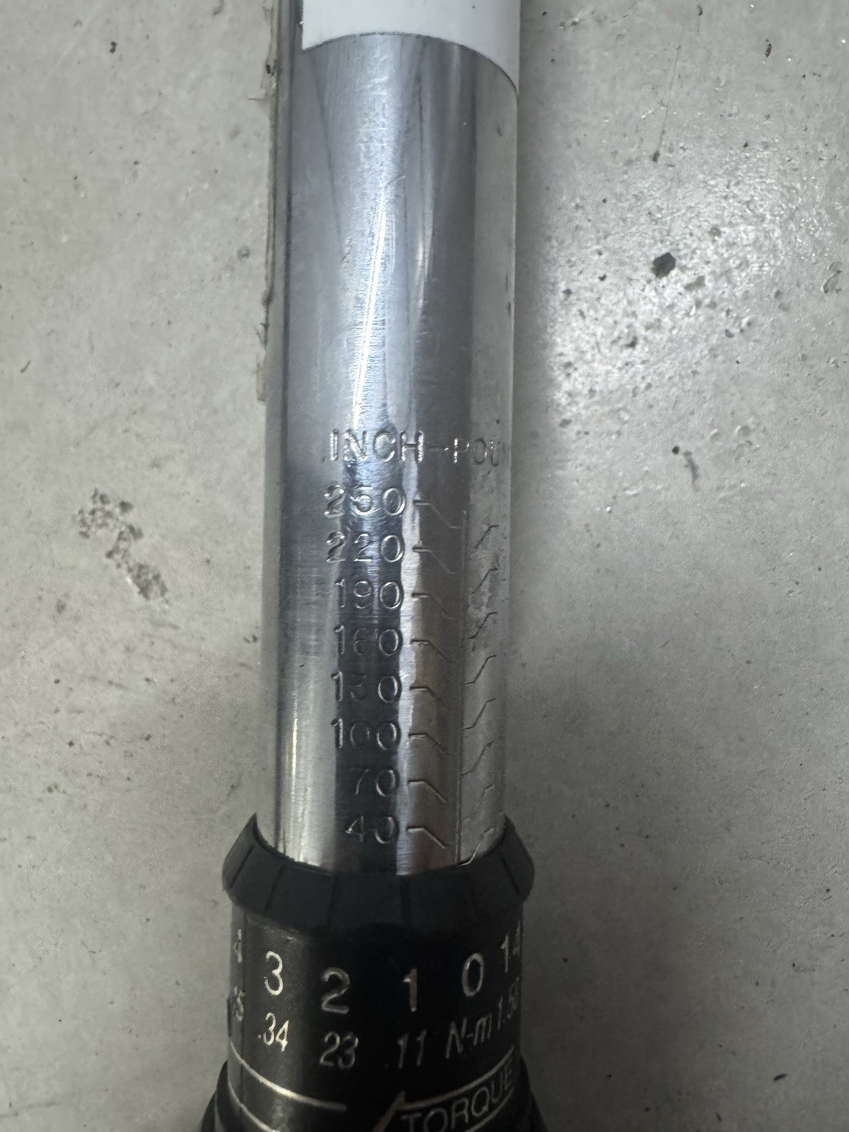 CRAFTSMAN 44593 MICROTORK TORQUE WRENCH 3/8" 44593-9 Made In USA 25-250 Inch Lb