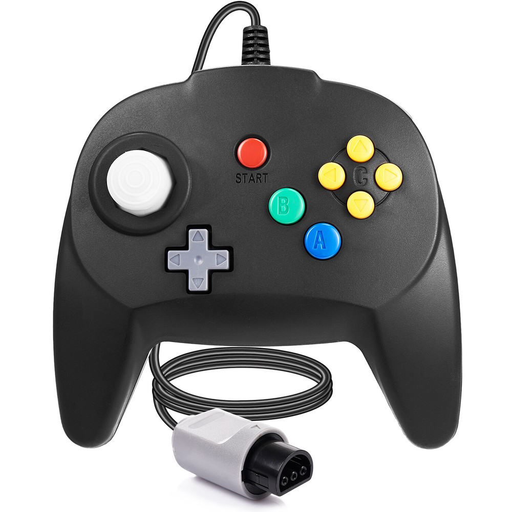 Wired N64 Controller 64-bit Gamepad Joystick for 64 Console Video Game+6FT Cable