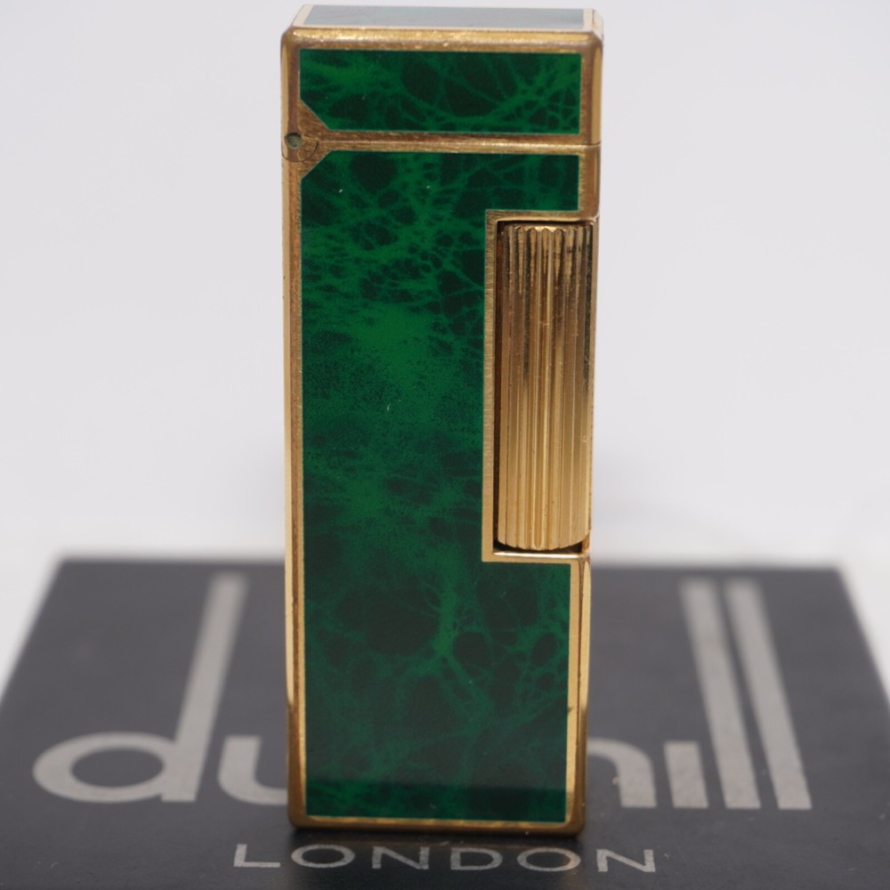 Dunhill Rollagas Lighter_Green Shell-Ultrasonically cleaned_Working