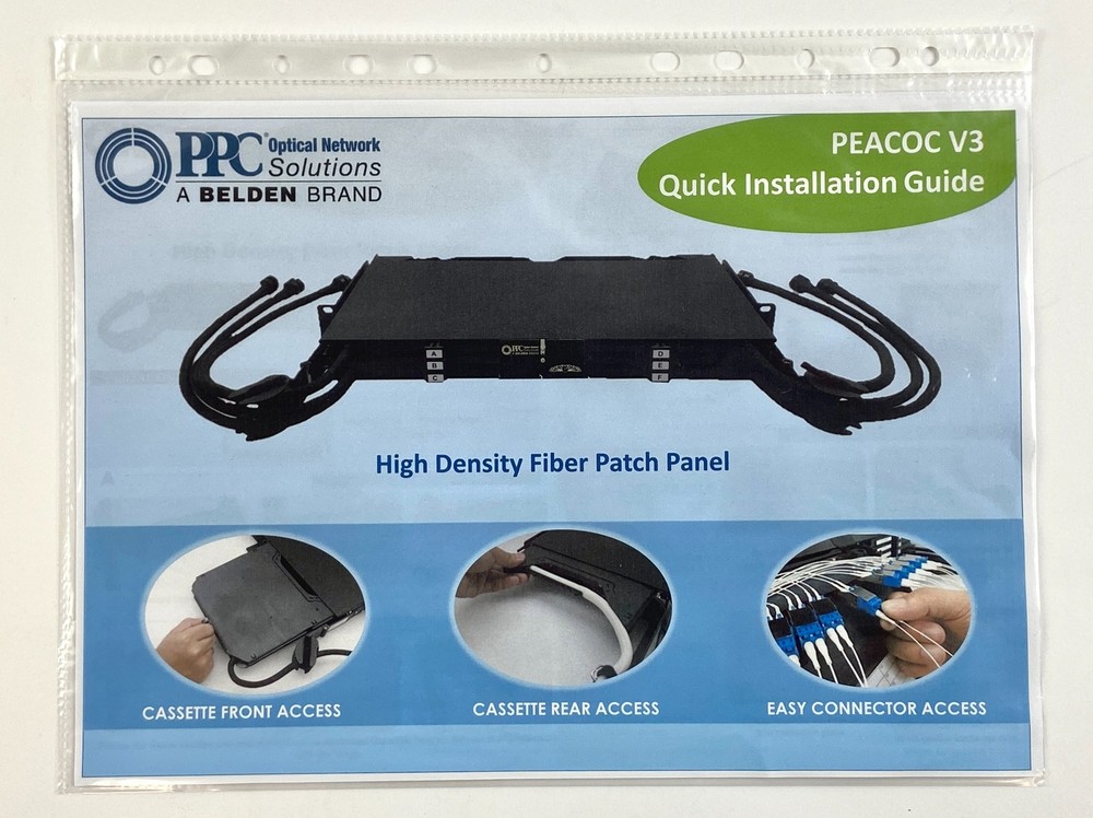 PPC Extended Chassis Fiber Patch Panel 6-Position NT2-210687PET