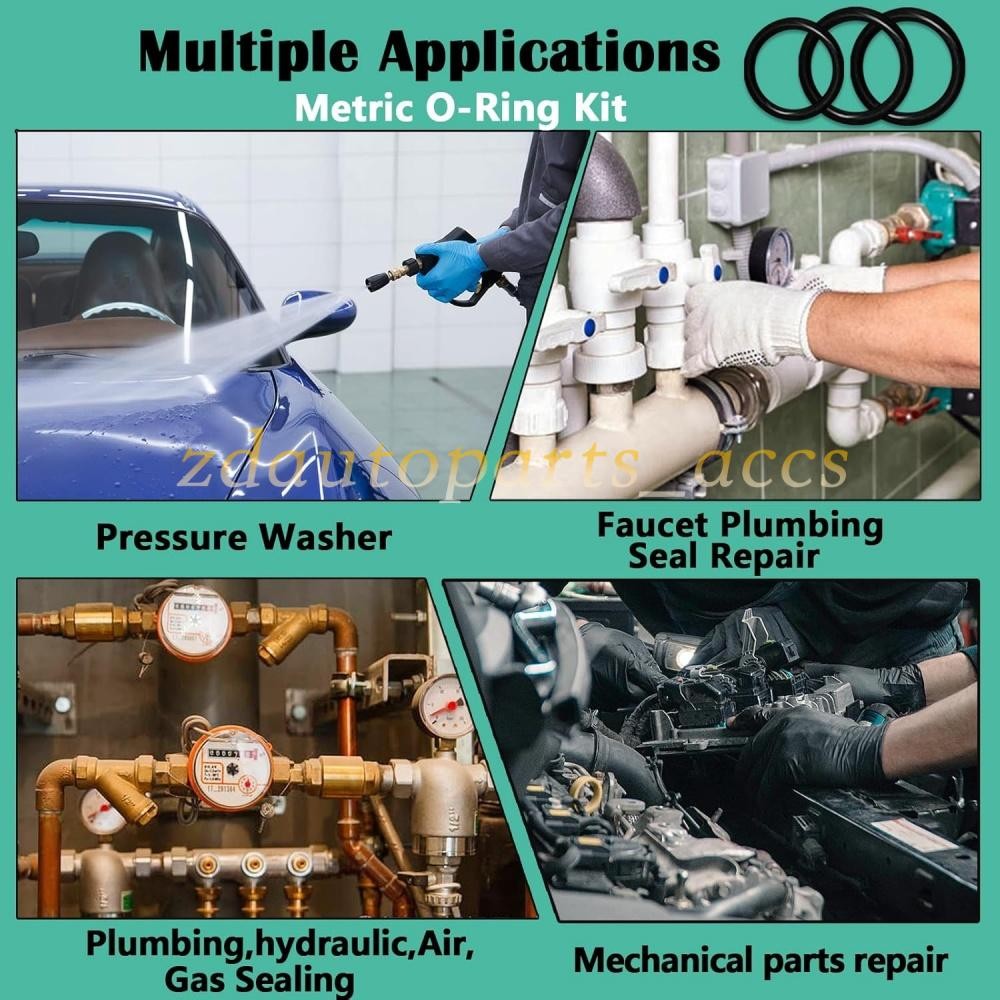 1020 Pcs O Ring Kit 20 Size Nitrile Rubber Oring Assortment Set for Car Auto Veh