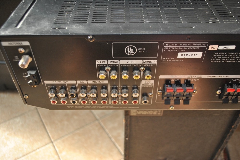 sony str de345 receiver