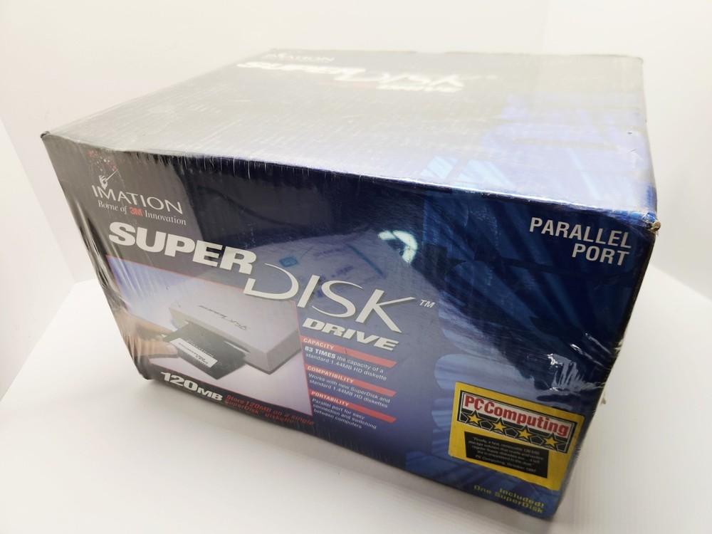 Imation Super Disk™ 120MB Drive Parallel Port for Windows New Sealed
