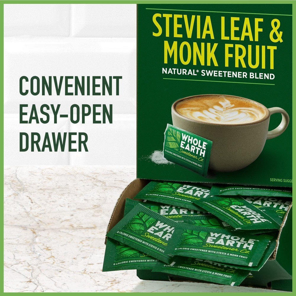 Stevia & Monk Fruit Zero Calorie Sweetener, 400 Packets