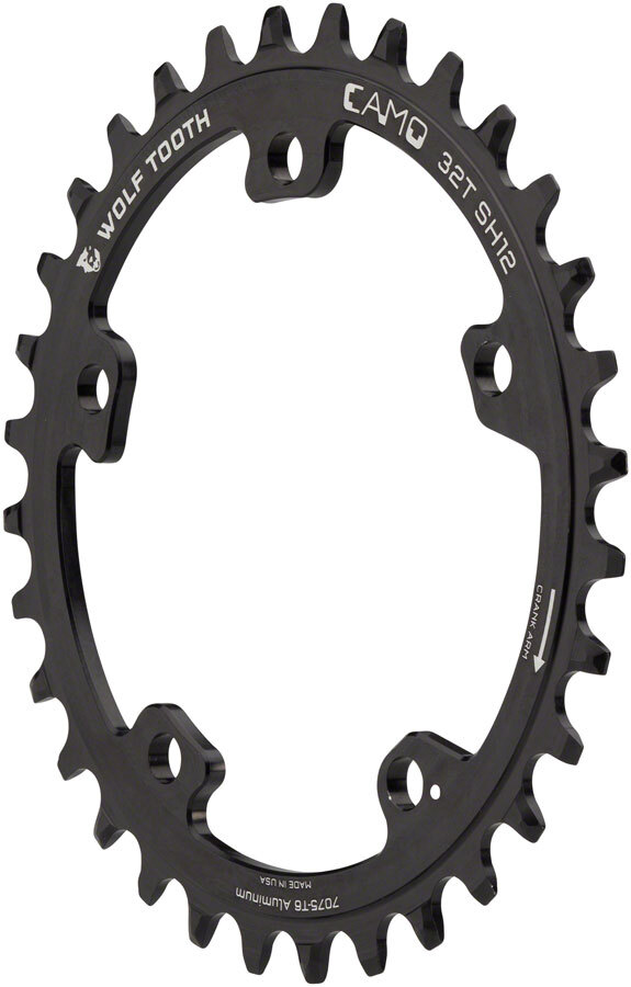 Wolf Tooth Chainring 32t CAMO Mount Requires 12-Speed Hyperglide+ Aluminum