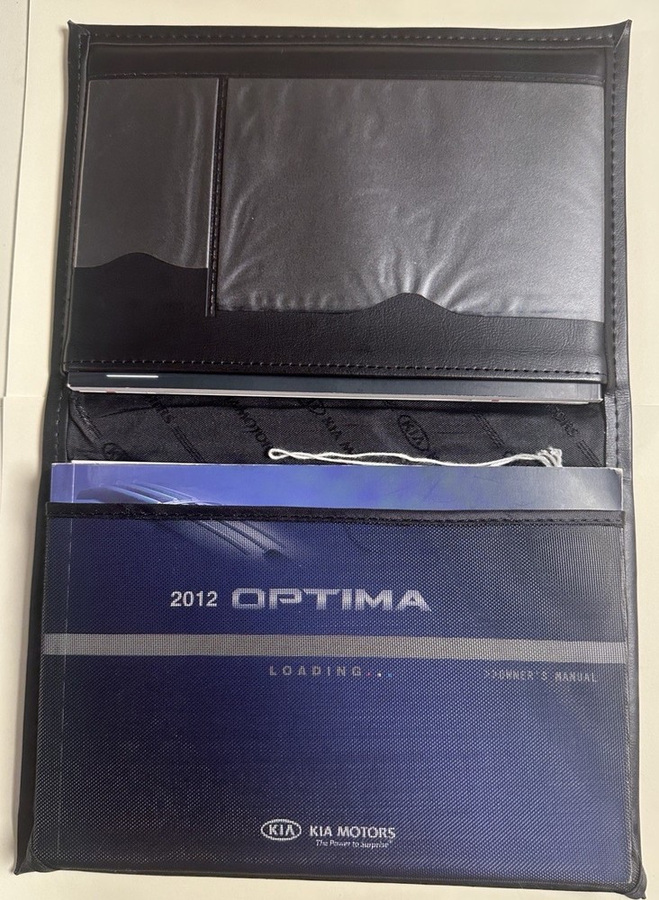 2012 Kia Optima Owner’s Manual Set W/ Case