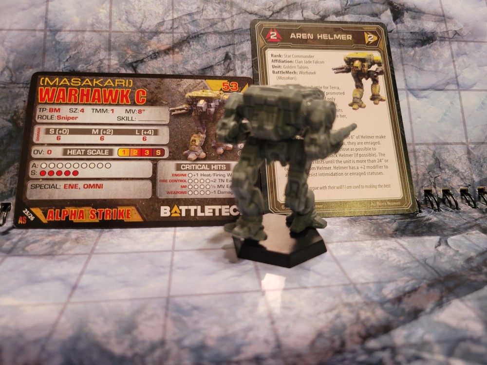 Battletech Warhawk Mech + Pilot Cards - Alpha Strike Box Set