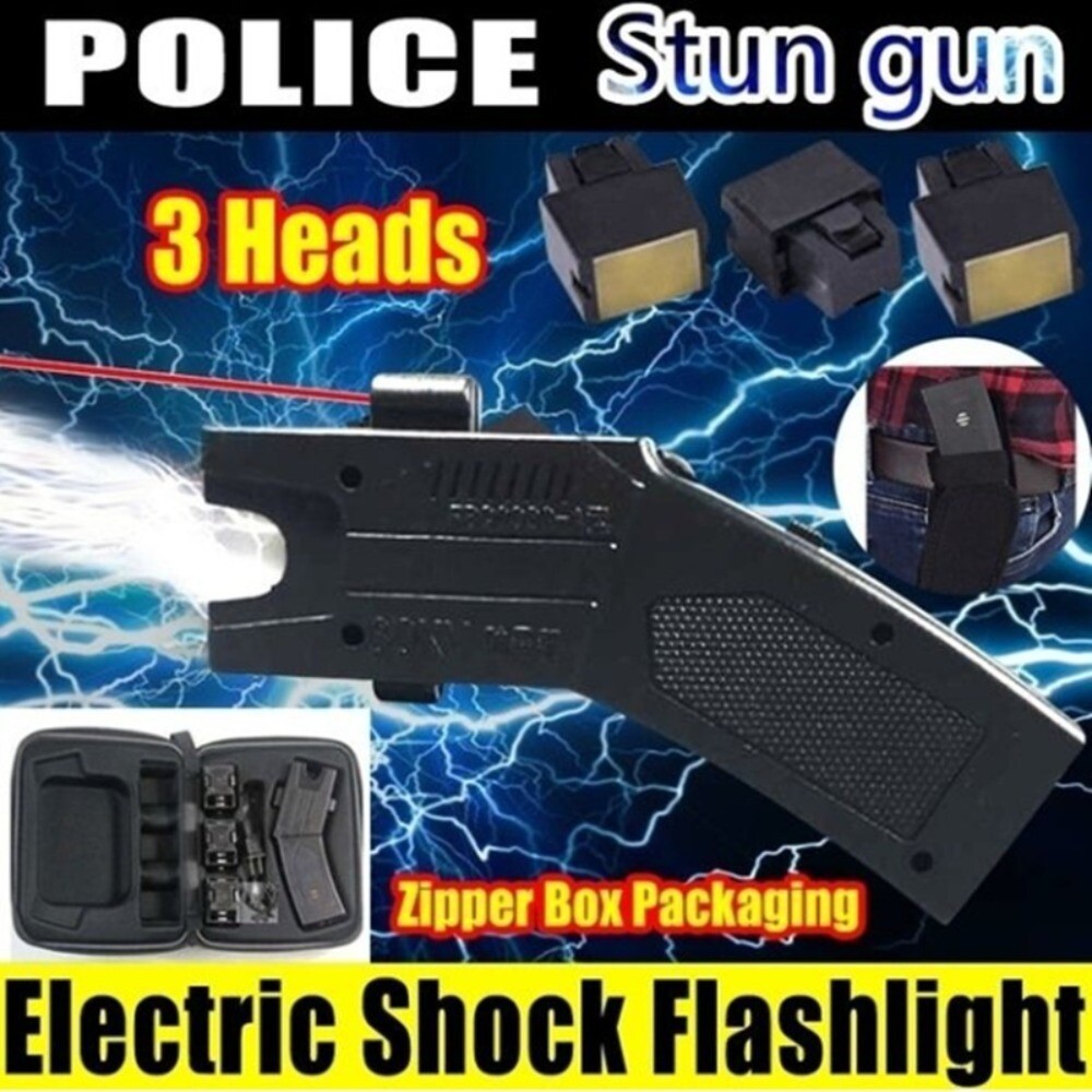 Pepper Spray And Stun Gun Combo W/ Rechargeable Flashlight