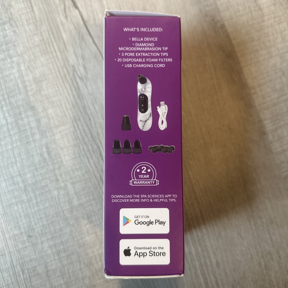 Spa Sciences BELLA 3-in-1 Microderm Pore Extractor & Micro Mister White Marble