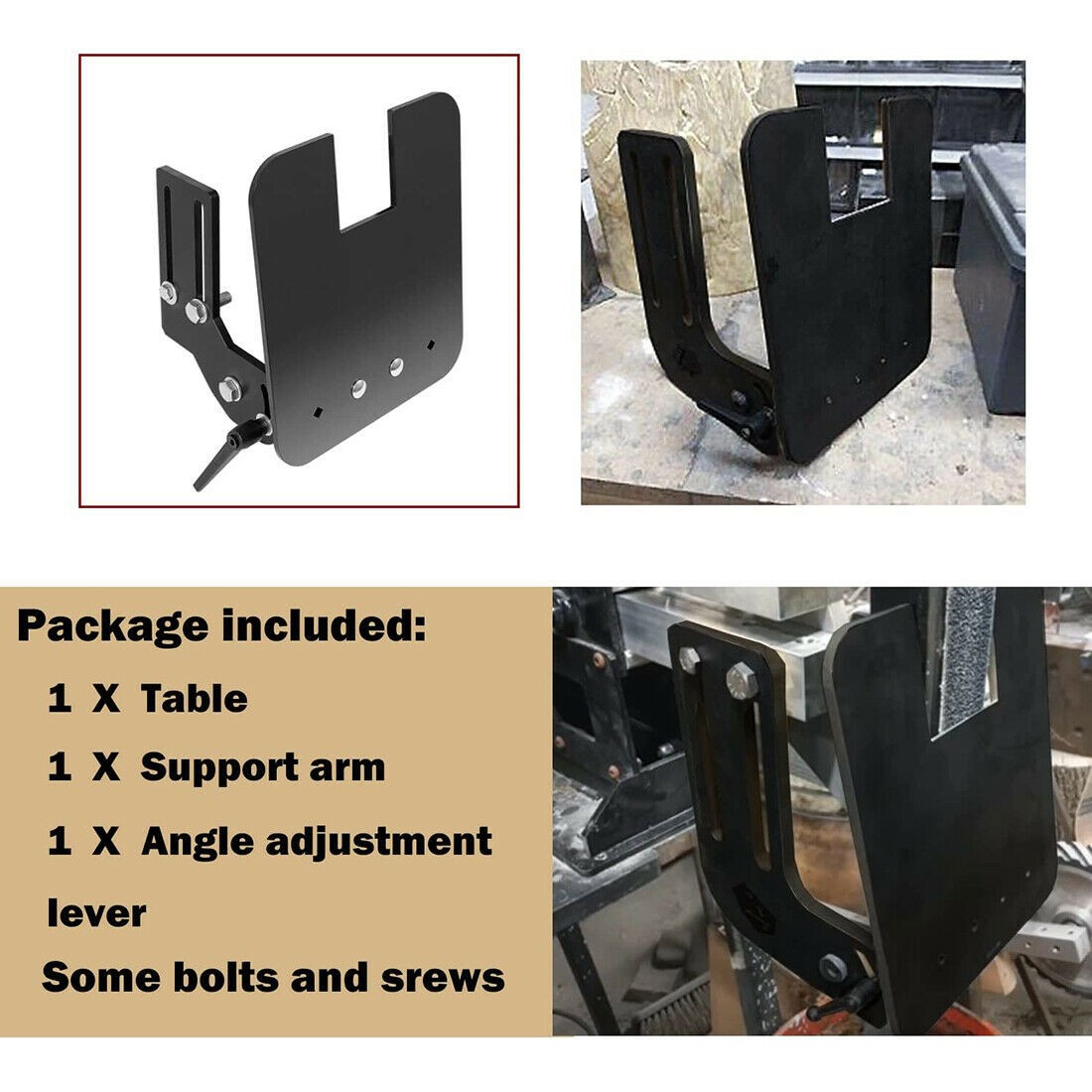 2x72" Knife Bevel Grinding Jig Tool Rest OBM Belt Grinder Tilt Table Flat Platen