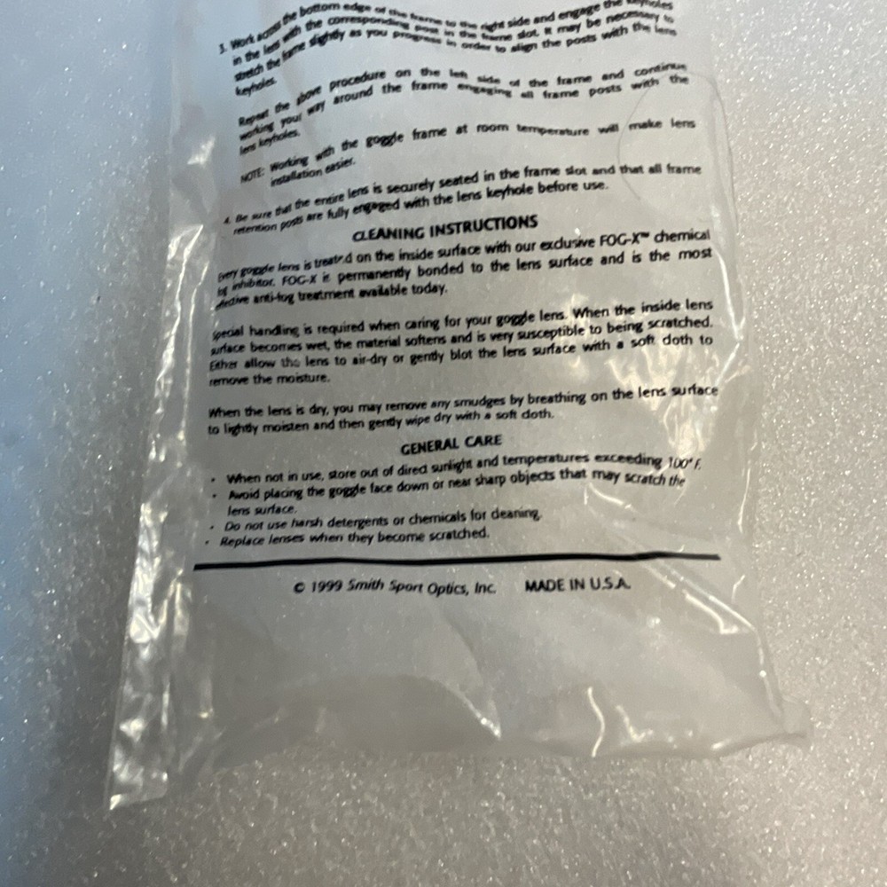 Smith Fuse Regulator Replacement Lens GL55 FS4L